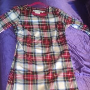Plaid Long Sleeve Dress
